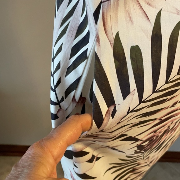 ANTONIO MELANI women’s scuba lined sheath stretch palm leaf dress. V neckline 10 - Picture 7 of 15